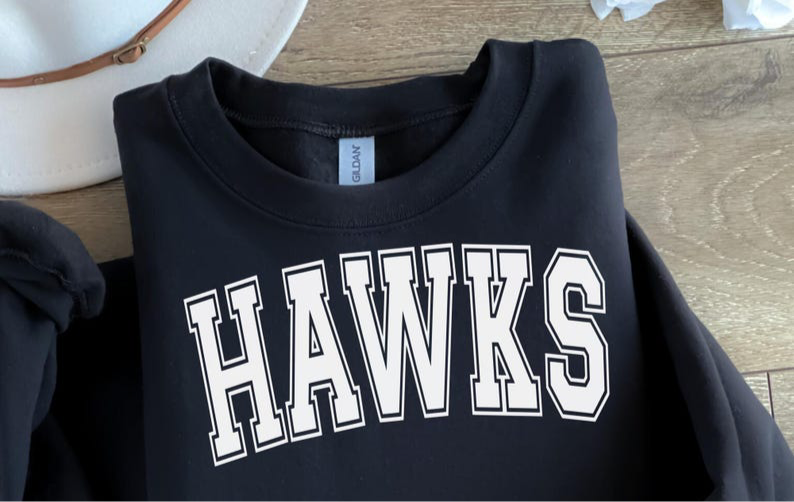 LARGE HAWKS ON BLACK