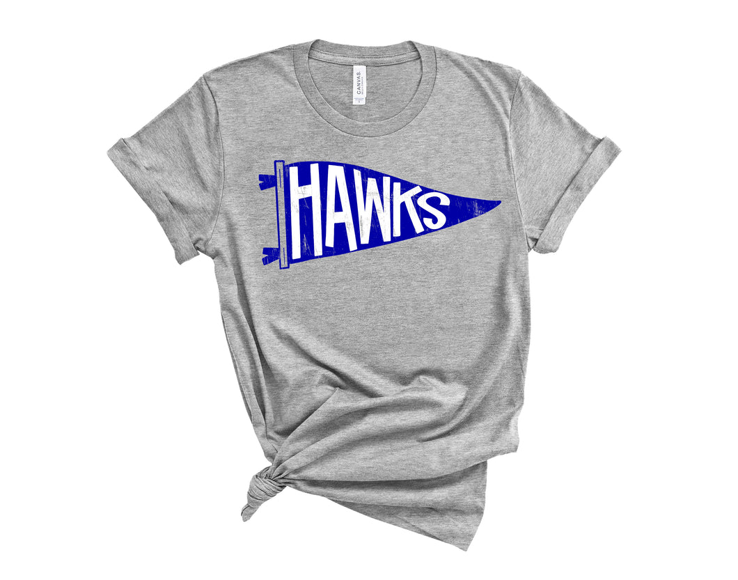 HAWKS FLAG ON GREY