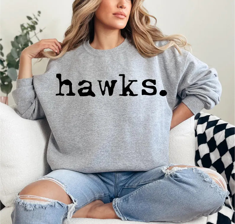 HAWKS TYPEWRITER ON GREY